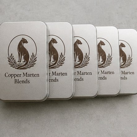 Customized tea tins for subscriptions and samplers